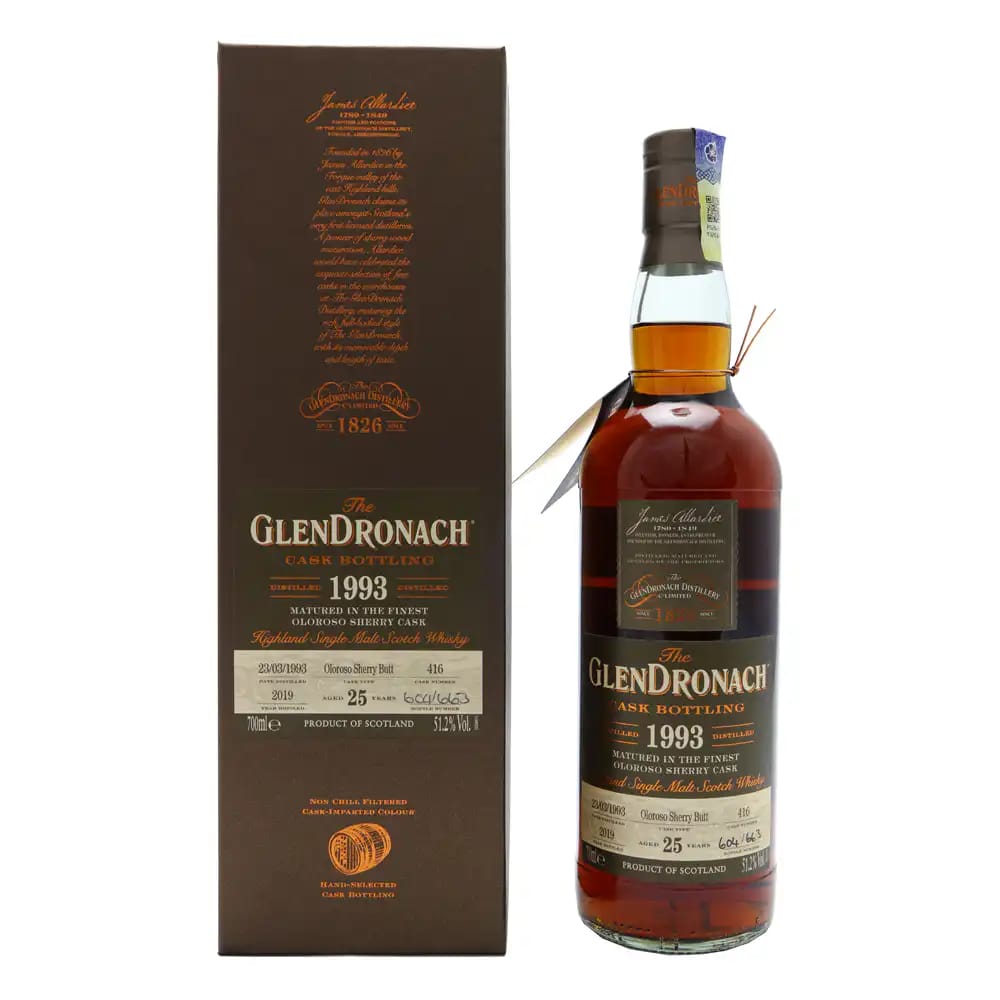 GLENDRONACH 25 Year Old 1993 Single Cask #416 Oloroso Sherry Butt (Batch 17)