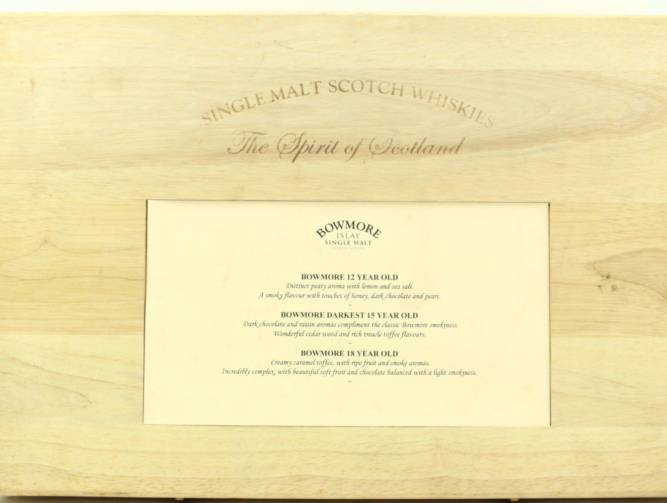 BOWMORE SET - 12YO , 15YO , 18YO