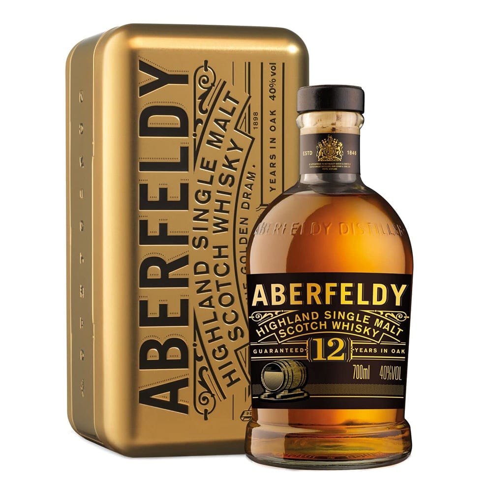ABERFELDY 12 Year Old Gold Bar Gift Box Limited Edition