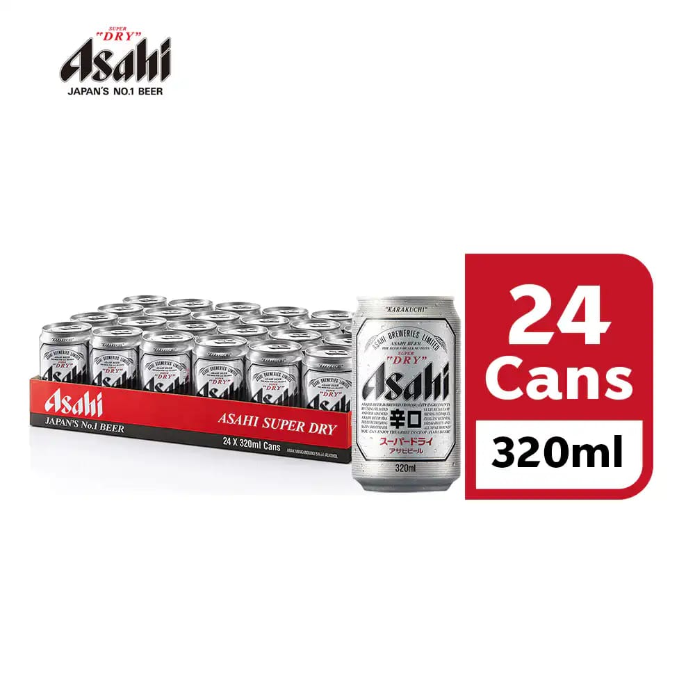 ASAHI Super Dry Cans (320ml x 24 cans)