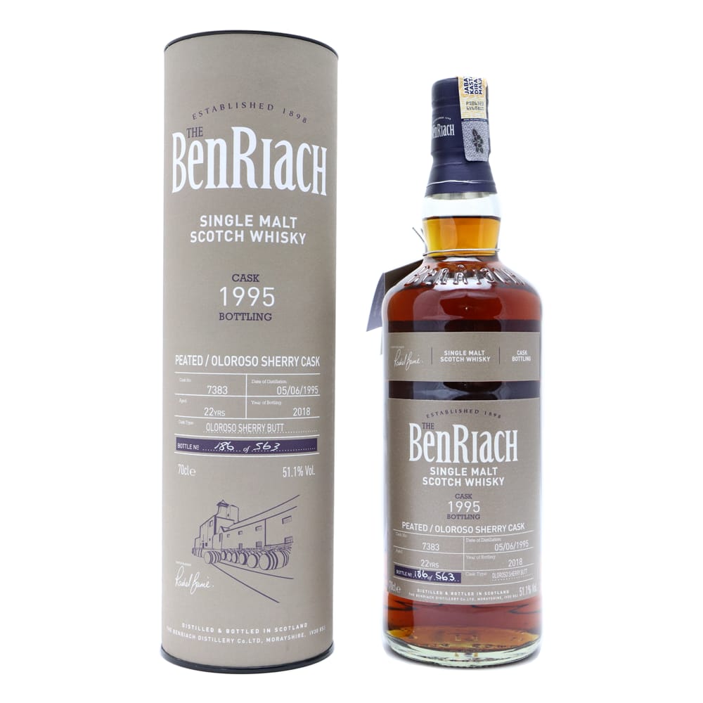 BENRIACH 22 Year Old 1995 Peated Oloroso Sherry Cask #7383