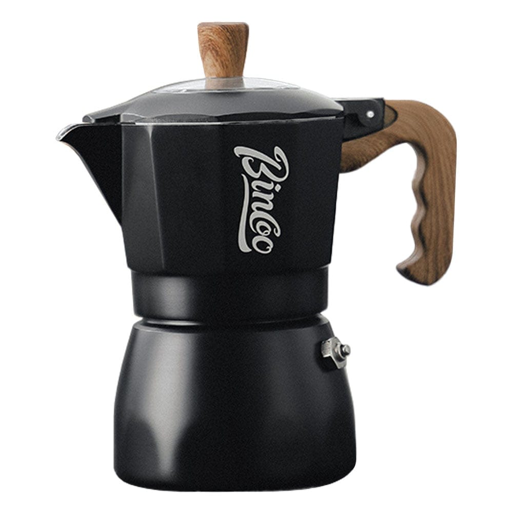 BINCOO 3.0 Double Valve Pressurization Espresso Coffee Maker Moka Pot Black 150ml