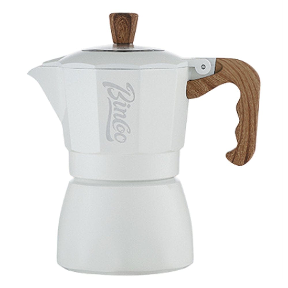 BINCOO 3.0 Double Valve Pressurization Espresso Coffee Maker Moka Pot White 150ml