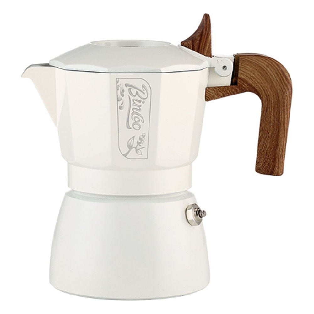BINCOO Espresso Coffee Maker Moka Pot White 150ml