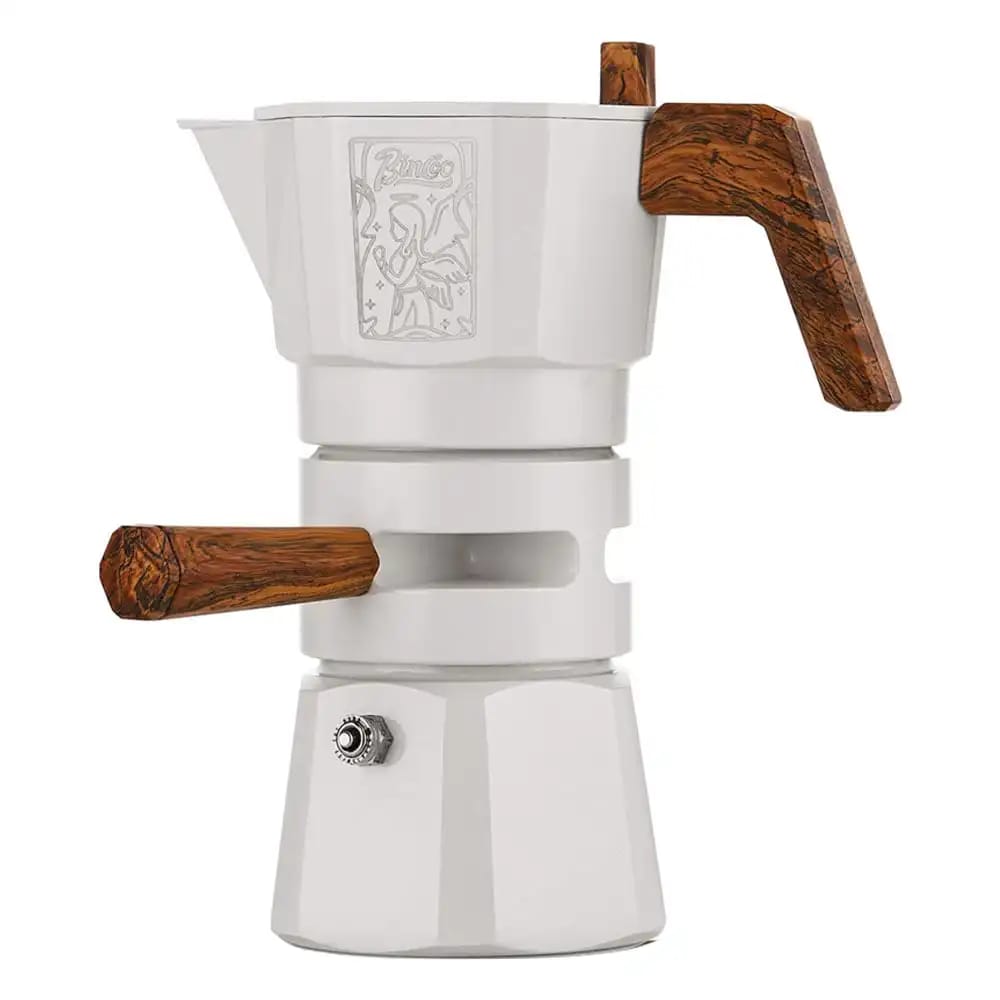 BINCOO Thermostatic Dual-Valve Moka Pot White 100ml