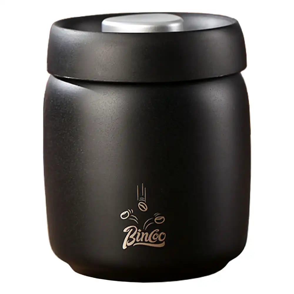 BINCOO Vacuum Coffee Bean Sealed Canister Black 800ml