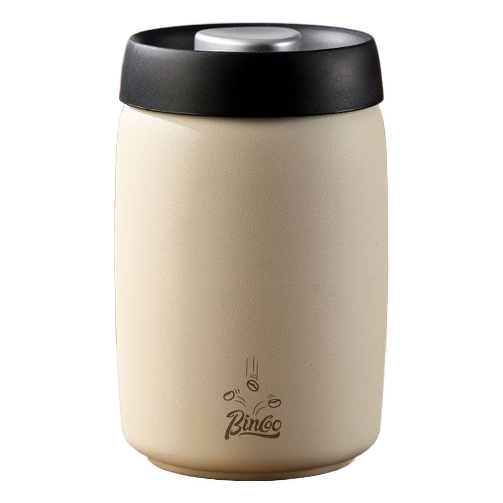BINCOO Vacuum Coffee Bean Sealed Canister White 1.2L