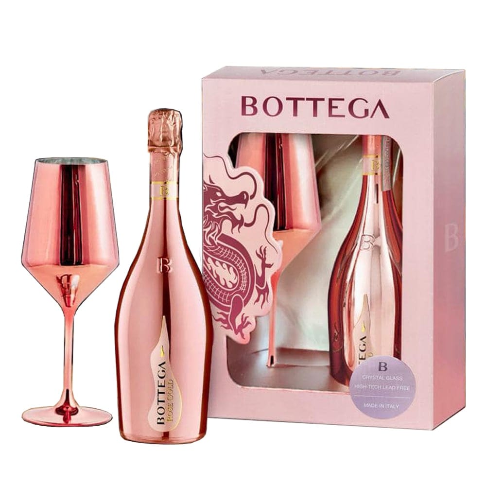 BOTTEGA Prosecco Rose Gold Gift Set 2024