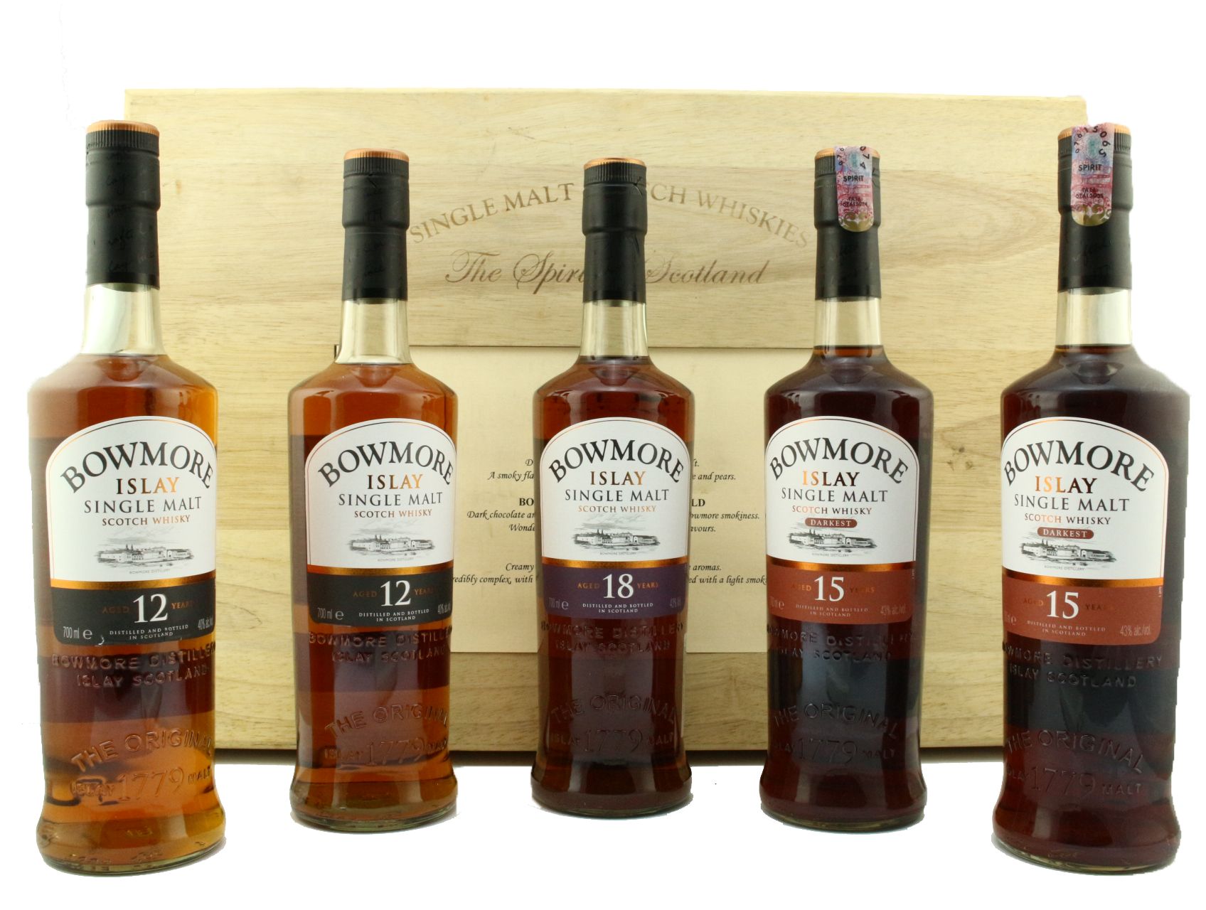 BOWMORE 12YO , 15YO , 18YO SET