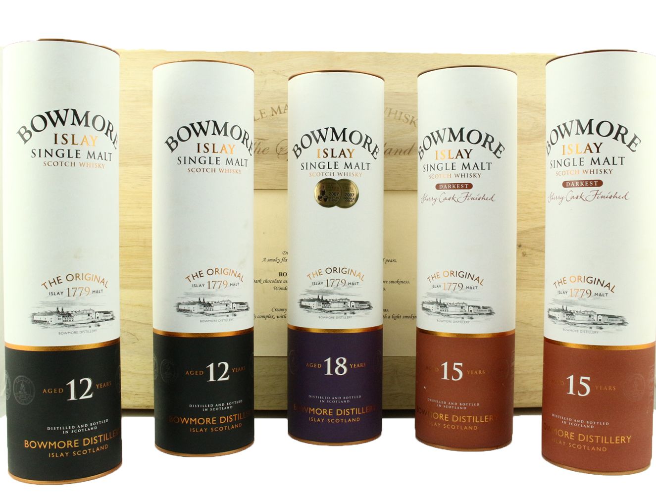 BOWMORE 12YO , 15YO , 18YO SET