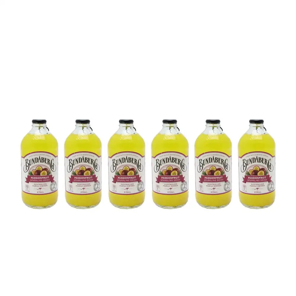 BUNDABERG Passionfruit Sparkling Drink (6 bottles)