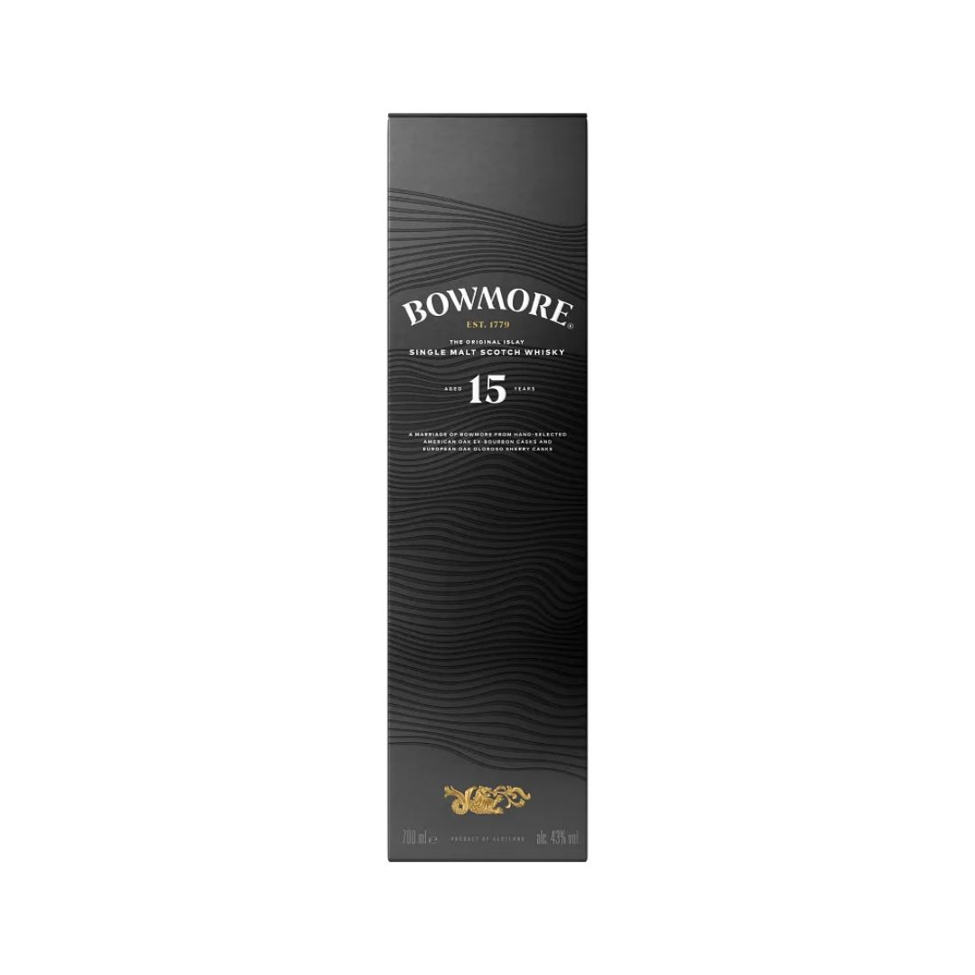 Bowmore 15 Year Old Front label Box