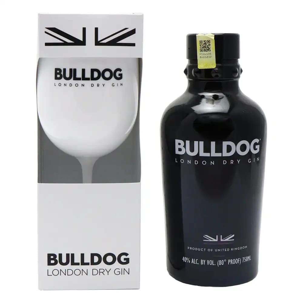 Bulldog London Dry Gin With White Glass
