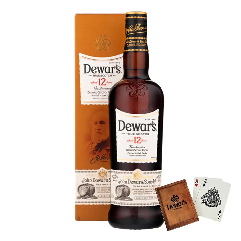 DEWAR'S 12 Year Old with Poker Card