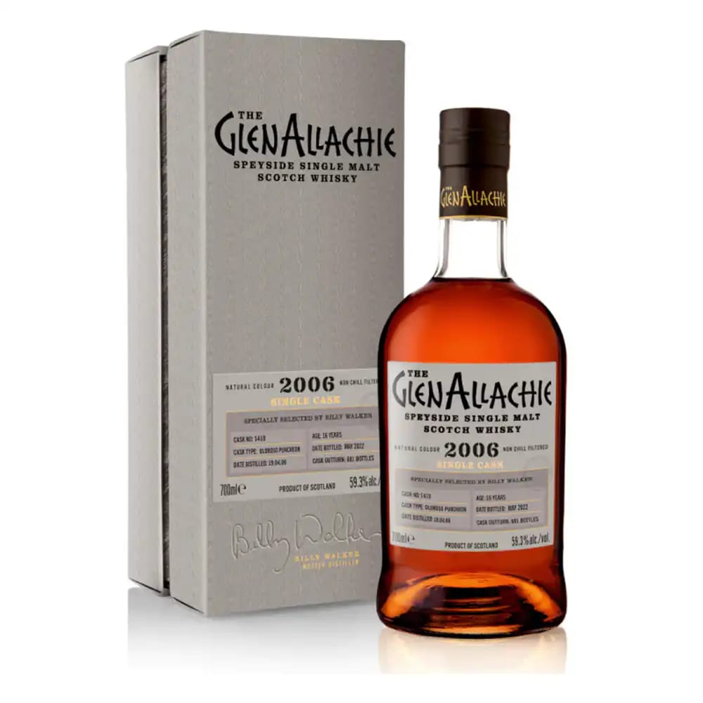 GLENALLACHIE 16 Year Old 2006 Oloroso Puncheon #1410 Single Cask