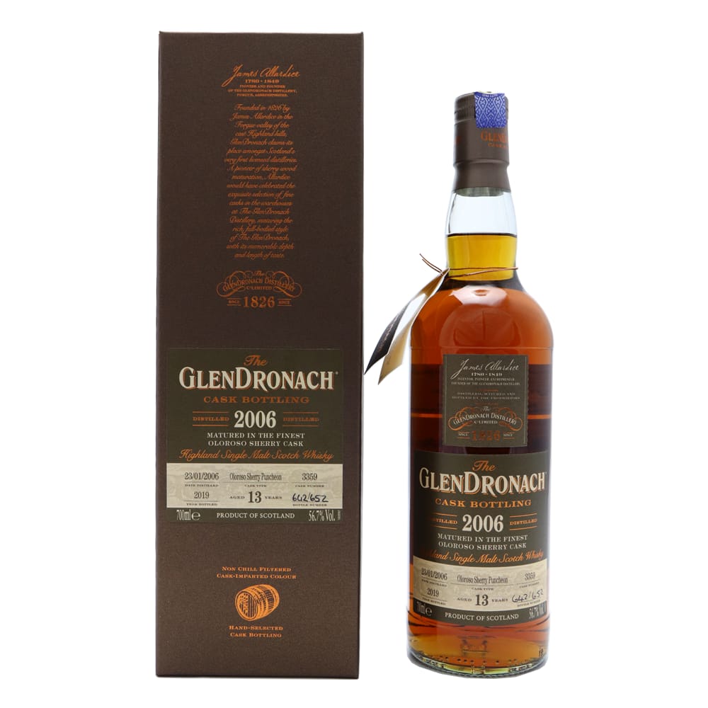 GLENDRONACH 13 Year Old 2006 Single Cask #3359 Oloroso Sherry Puncheon (Batch 17)