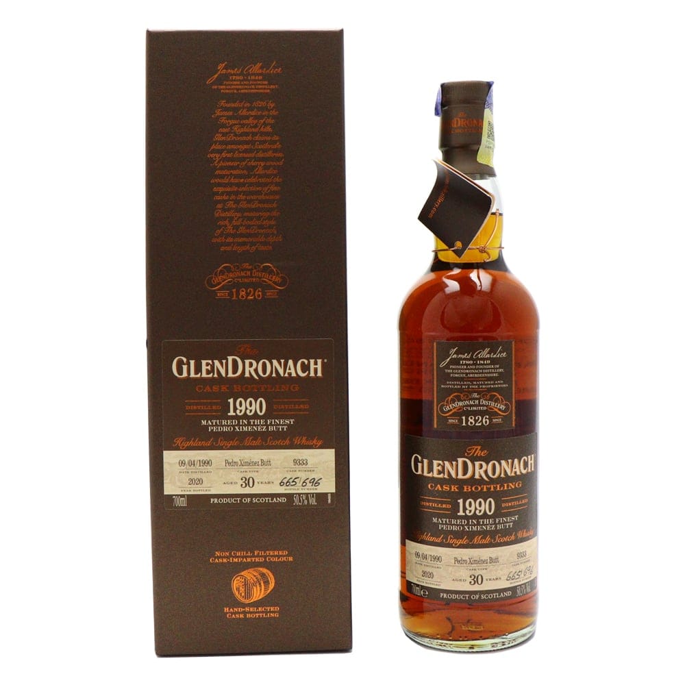 GLENDRONACH 30 Year Old 1990 Pedro Ximenez Butt Cask 9333