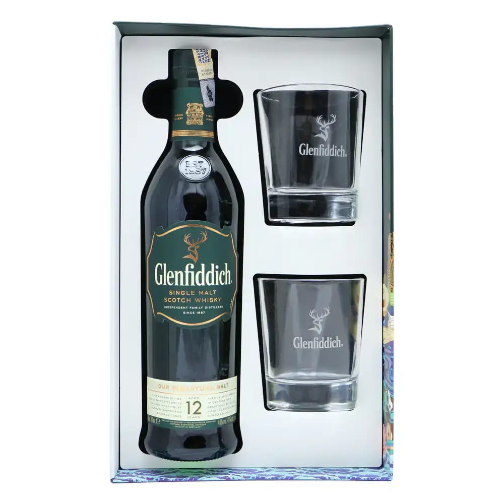 GLENFIDDICH 12 Year Old Gift Pack limited Edition Design