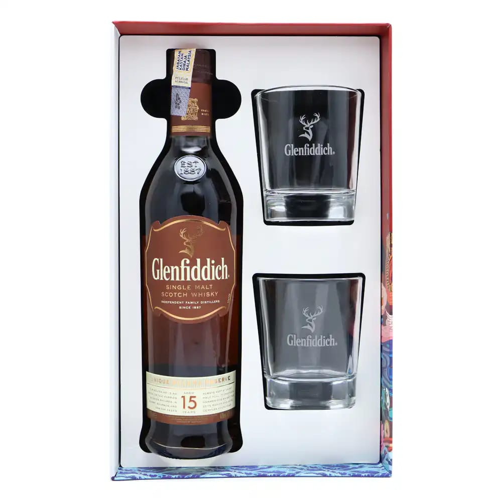 GLENFIDDICH 15 Year Old Gift Pack limited Edition Design