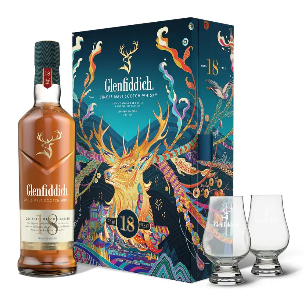 GLENFIDDICH 18 Year Old Gift Pack limited Edition Design 2023