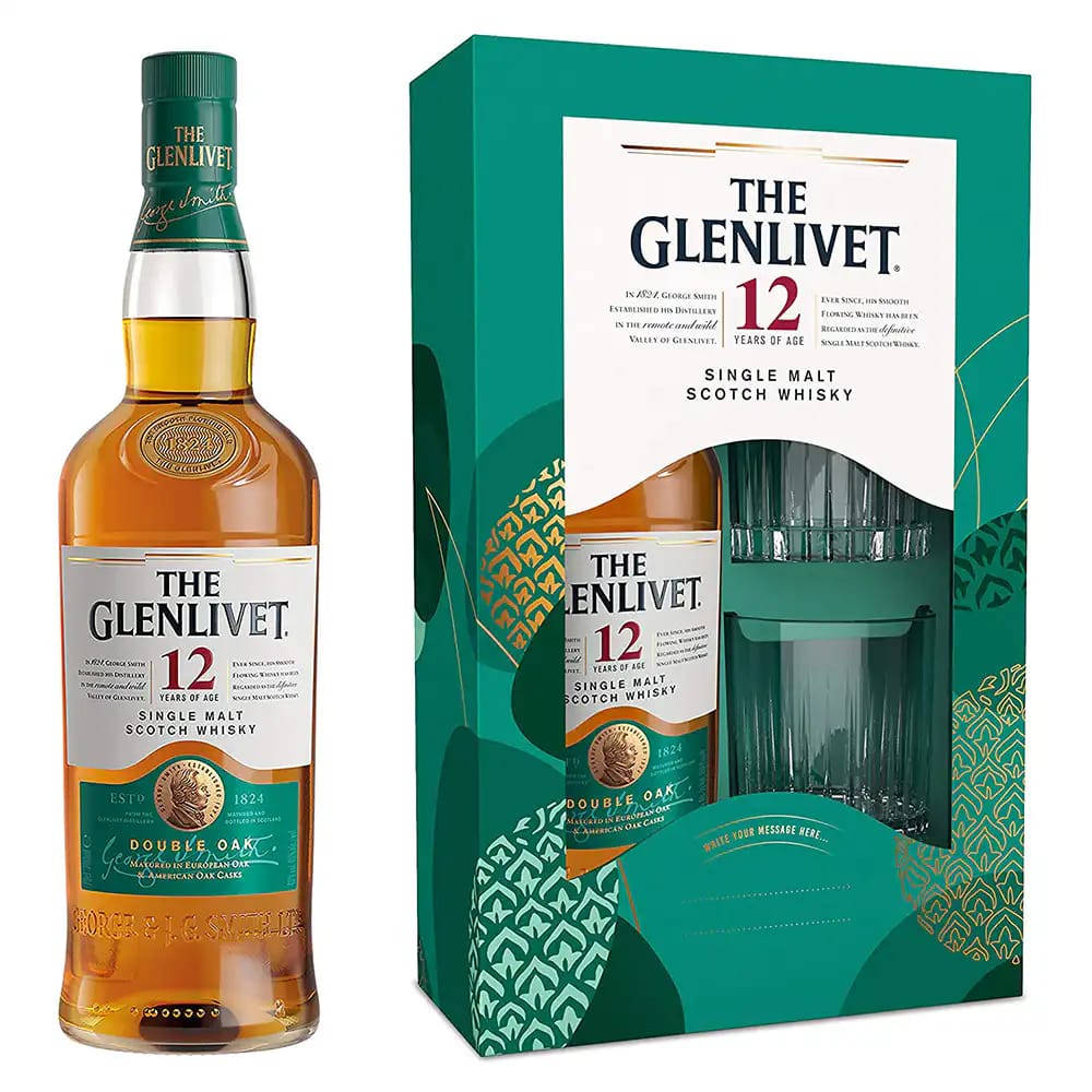 GLENLIVET 12 Year Old Single Malt Gift Pack