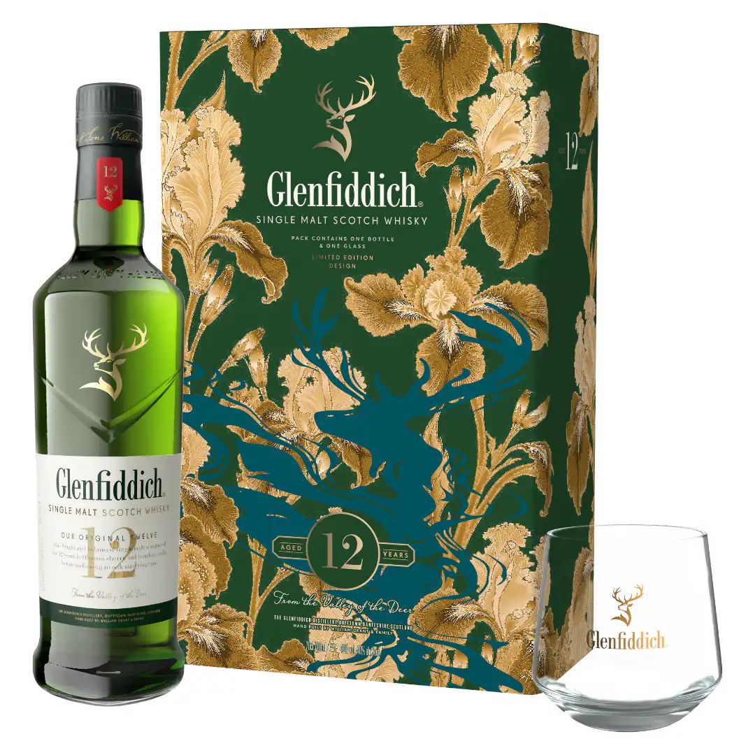 Glenfiddich 12 Years Old with Glass Gift Set 2025