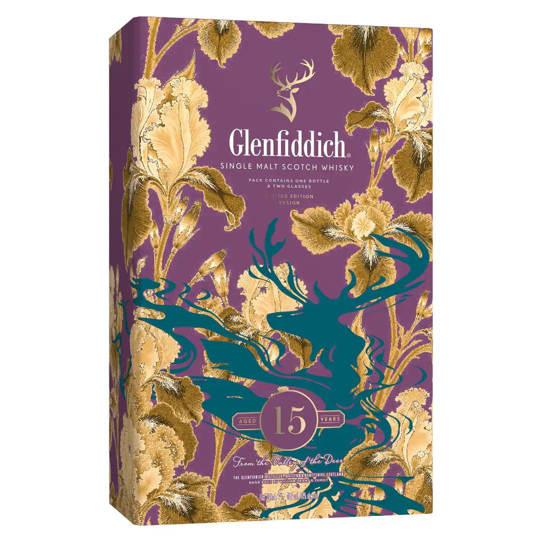Glenfiddich 15 Years Old Gift Set Box 2025