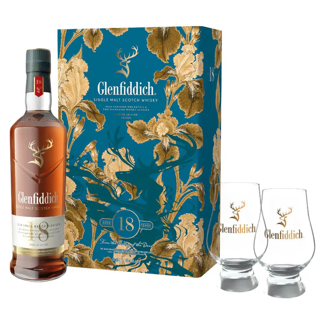 Glenfiddich 18 Years Old with 2 Snifter Gift Set 2025