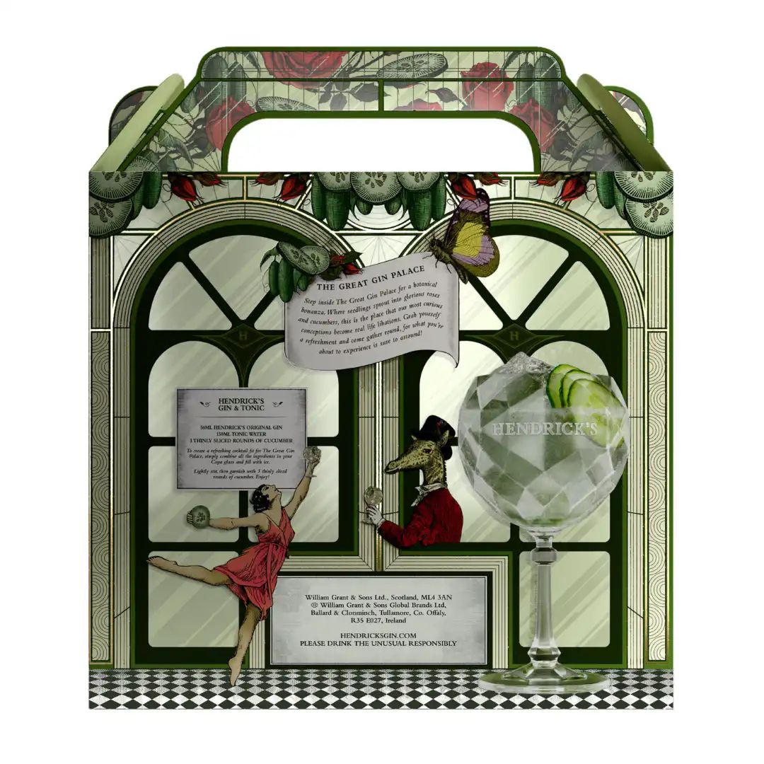 Hendrick's Gin The Great Gin Palace Back Label