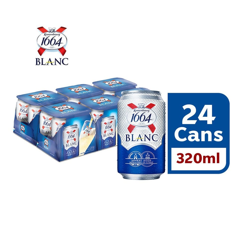 Kronenbourg 1664 Blanc Beer Can (320ml x 24) 4