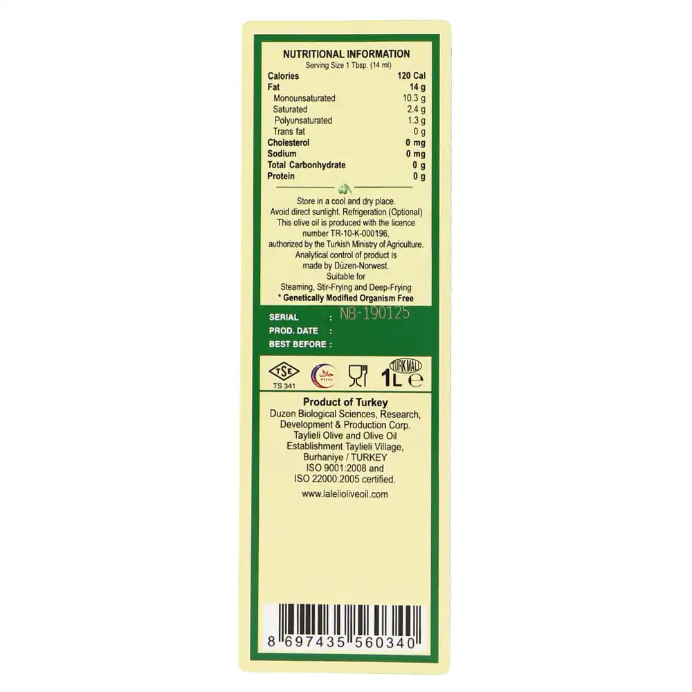 LALELI Virgin Olive Oil For Cooking