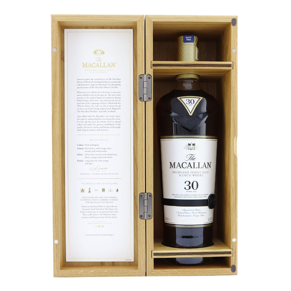 MACALLAN 30 Year Old Sherry Oak 2018 Release Inner Box