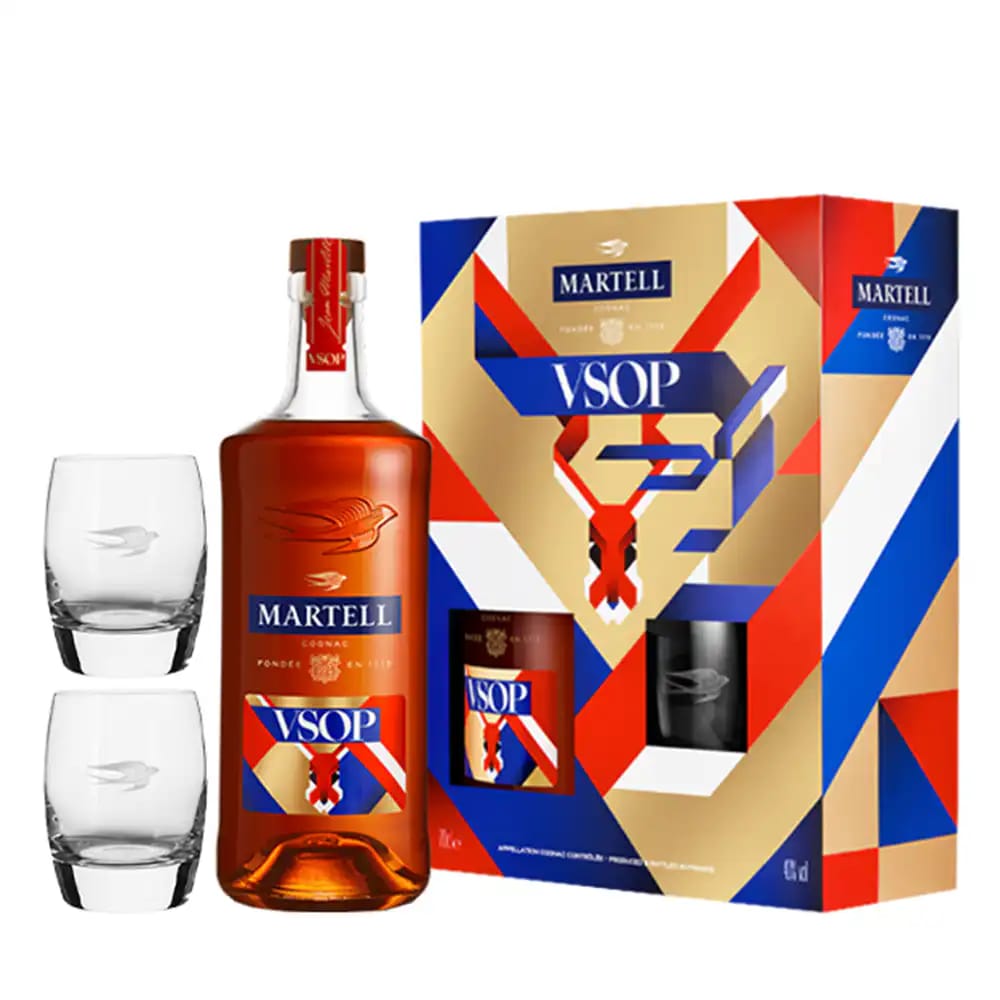MARTELL VSOP Christoph Niemann 2023 Limited Edition Gift Pack with 2 Tumbler Glasses