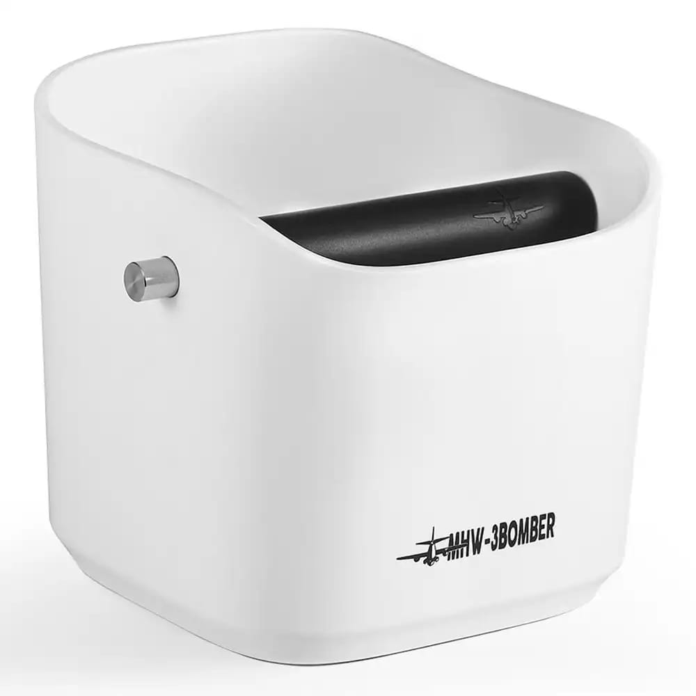 MHW – 3BOMBER Coffee Espresso Square Knock Box 1.2L (White)