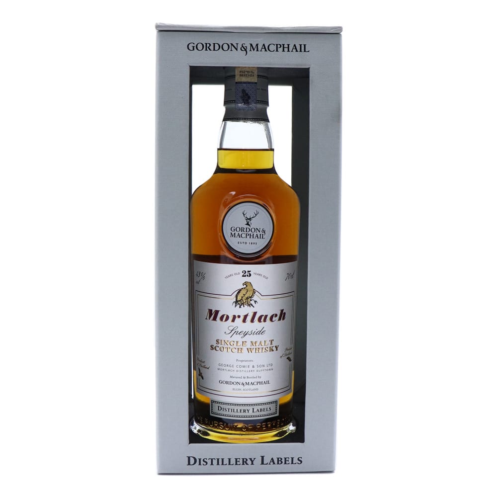 MORTLACH 25 Year Old Gordon & Macphail Distillery Labels