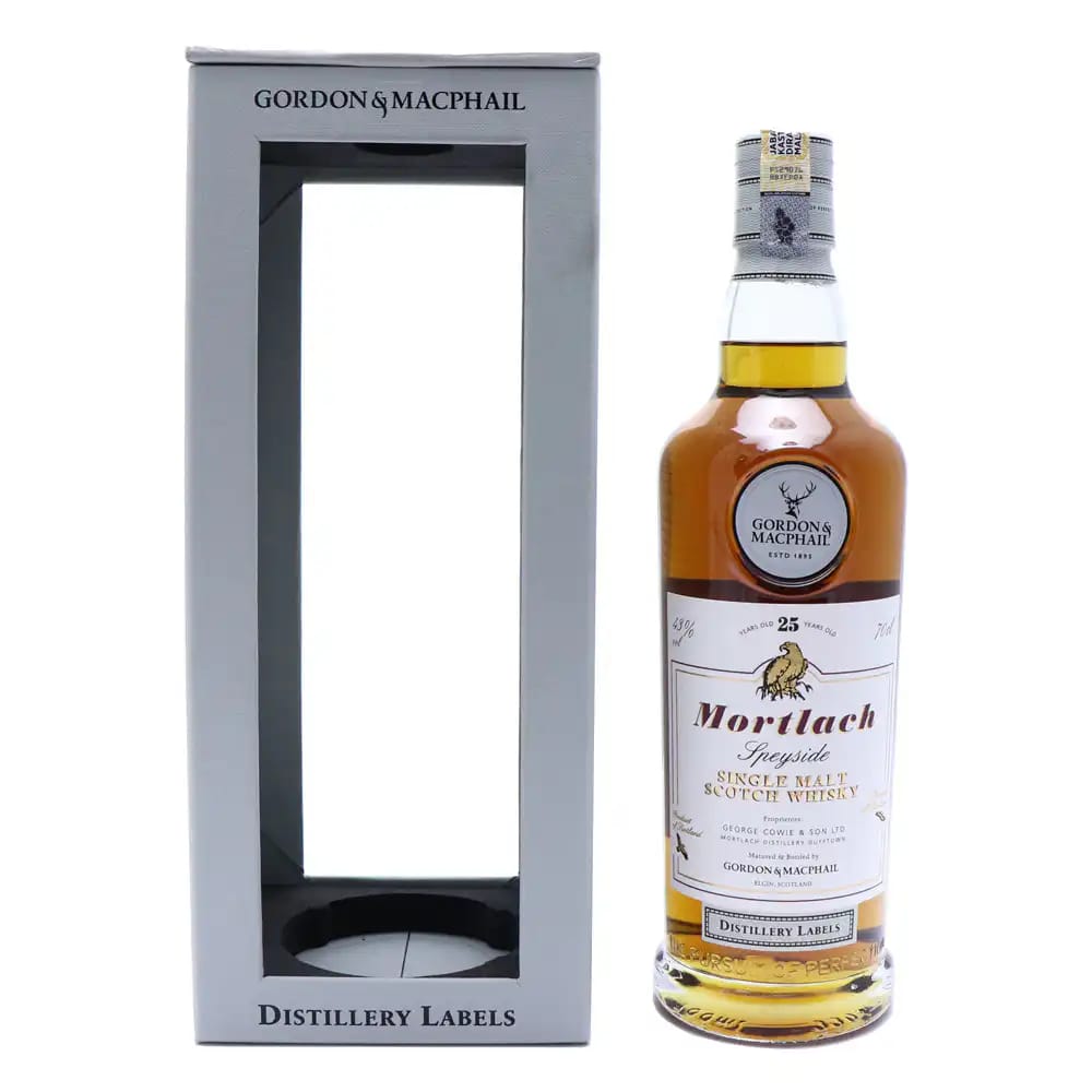 MORTLACH 25 Year Old Gordon & Macphail Distillery Labels