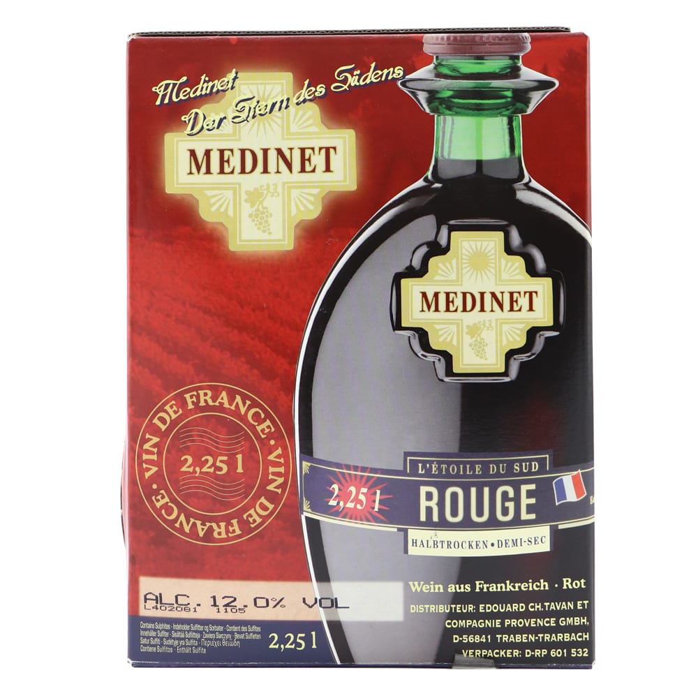 Medinet Rouge halbtrocken Bag-in-Box (1 x 2.25 L)