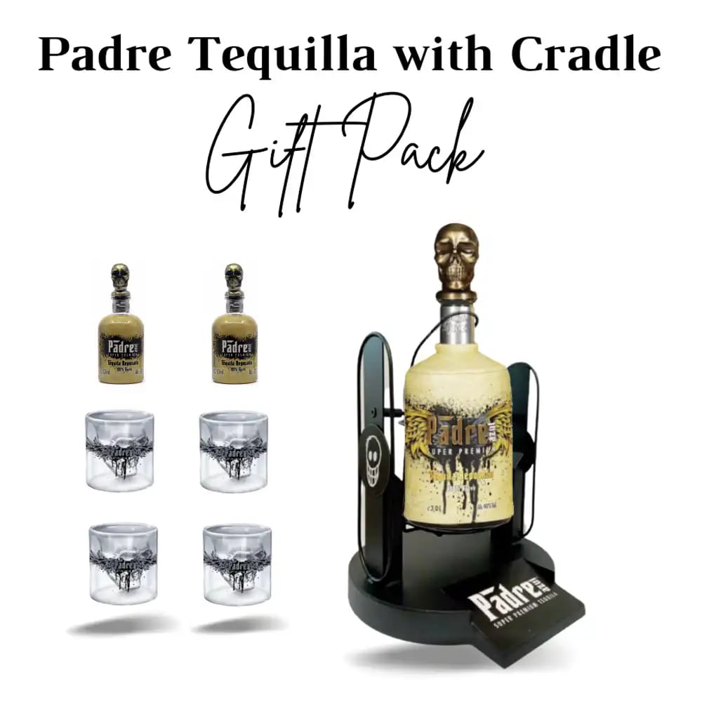 PADRE AZUL Tequila Reposado 3L Cradle Gift Pack