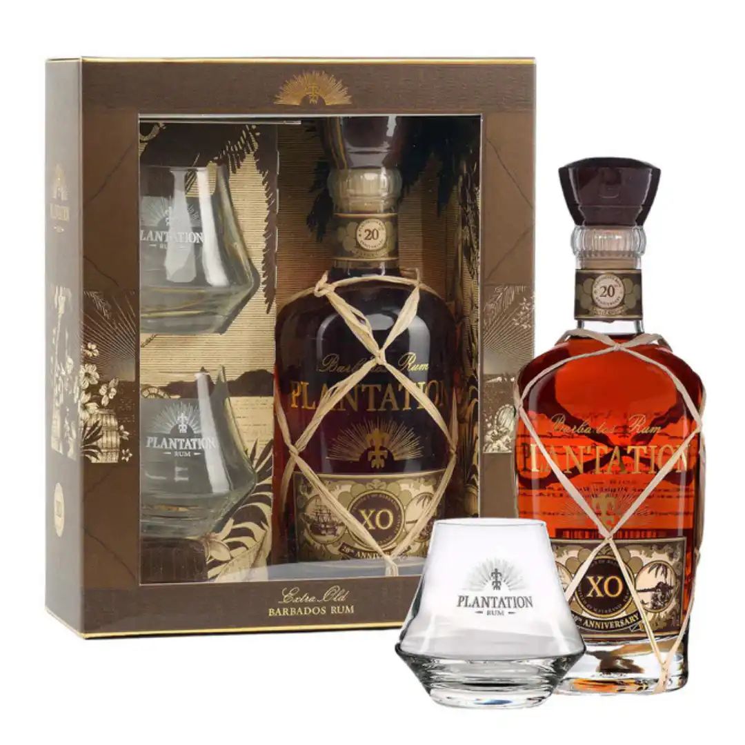 PLANTATION XO 20th Anniversary Gift Pack With 2 Glass