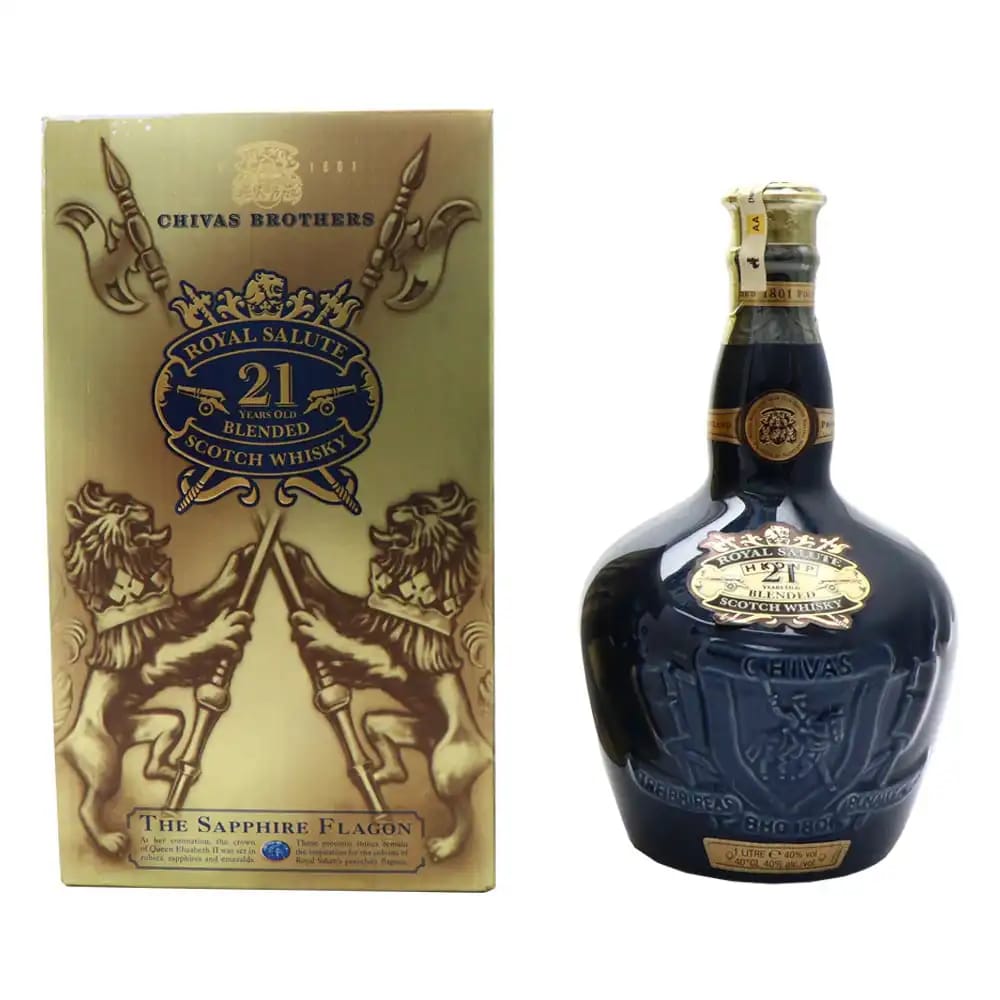 ROYAL SALUTE 21 Shapphire Flagon Old Bottle