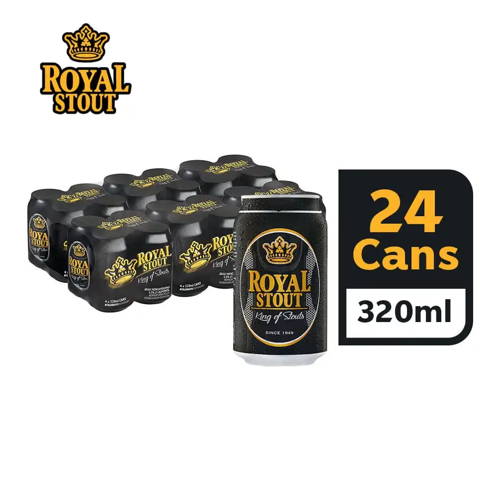 ROYAL STOUT Beer Can (320ml x 24)