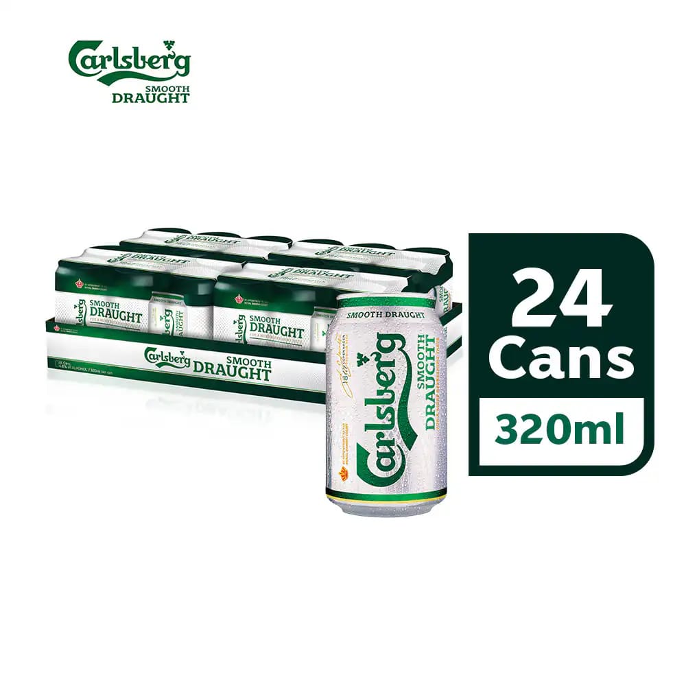 CARLSBERG Smooth Draught Can (320ml x 24)