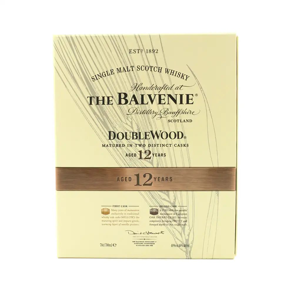 THE BALVENIE 12 Years Old Doublewood Single Malt Whisky Gift Set