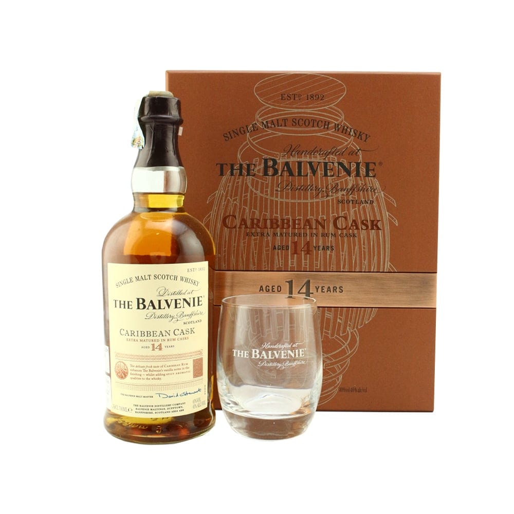 THE BALVENIE 14 Year Old Caribbean Cask Whisky Gift Set
