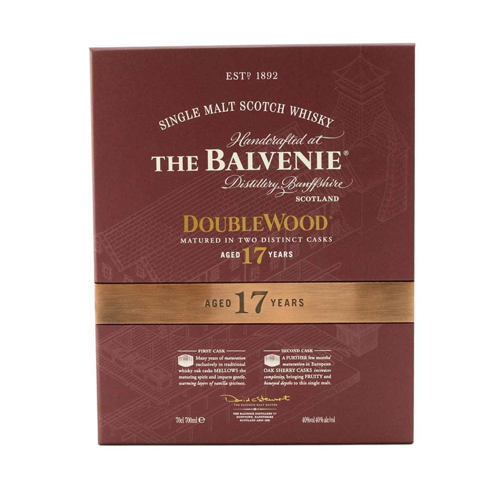 THE BALVENIE 17 Year Old Doublewood Single Malt Whisky Gift Set