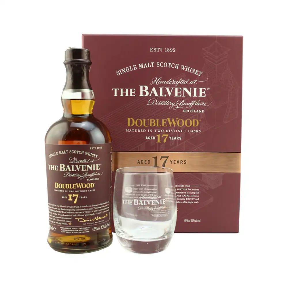 THE BALVENIE 17 Year Old Doublewood Single Malt Whisky Gift Set