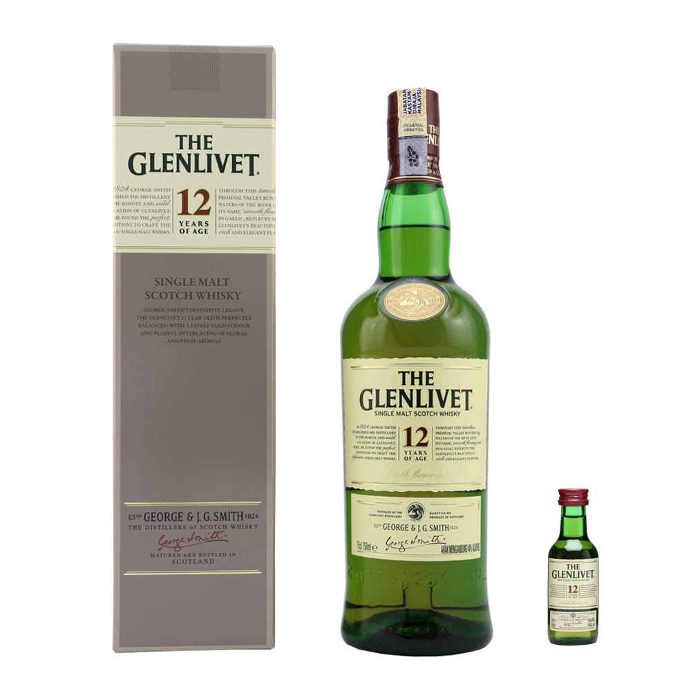 THE GLENLIVET 12 Year Old with Miniature