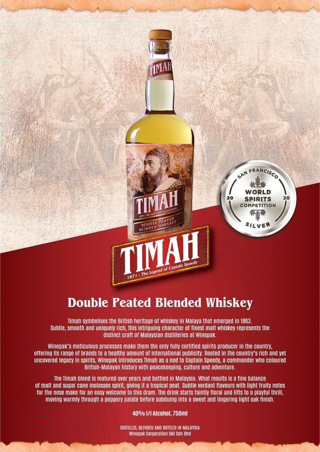 TIMAH Double Peated Blended Whiskey Award