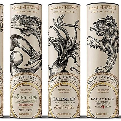 The Game of Thrones Single Malt Scotch Whisky Collection 8 Bottles Set