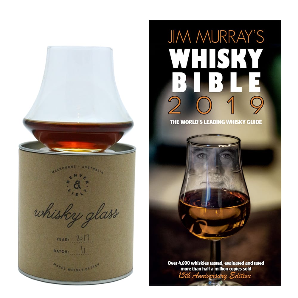 Denver & Liely Crystal Whisky Glass + Jim Murray’s Whisky Bible 2019 Signed